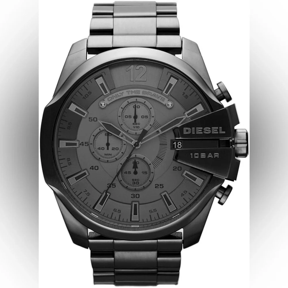 Diesel Mega Chief Chronograph Gunmetal Grey Dial Mens Watch DZ4282‎